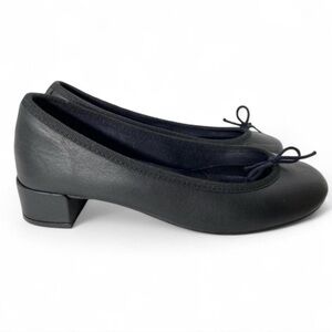 Repetto Camille Black Heeled Ballet Flats